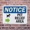 Signmission Pet Relief Area (Right Arrow), 24 in W x Rectangle, Plastic OS-2PACK-NS-P-1824-L-17229 - alternate 3